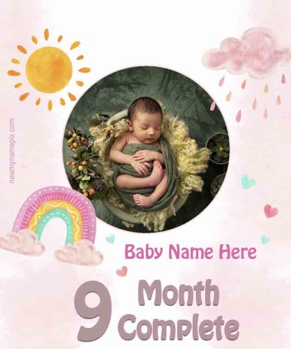 Your Baby Complete 9 Months Celebration Photo Frame Download Easy